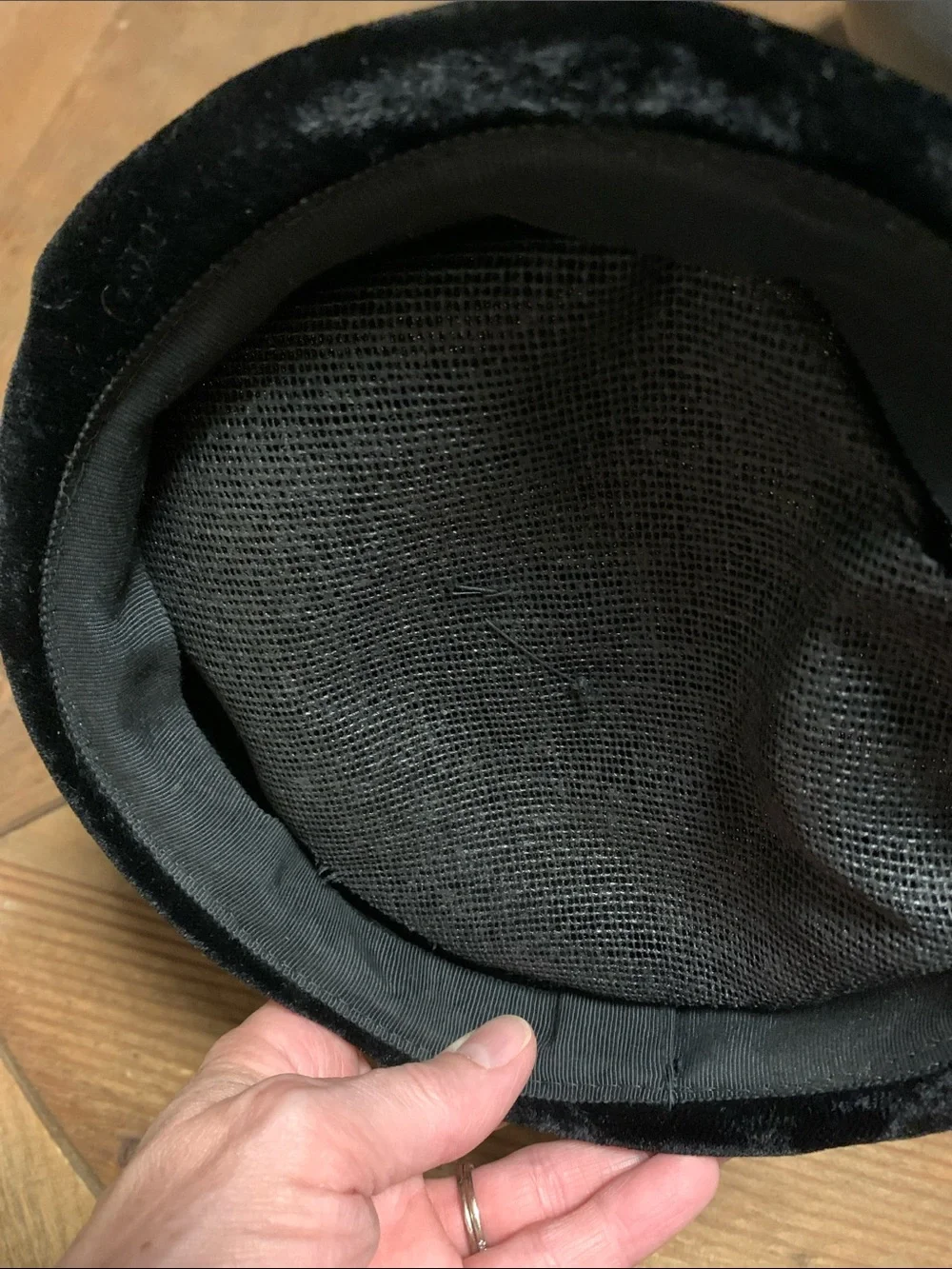 Vintage black velvet
